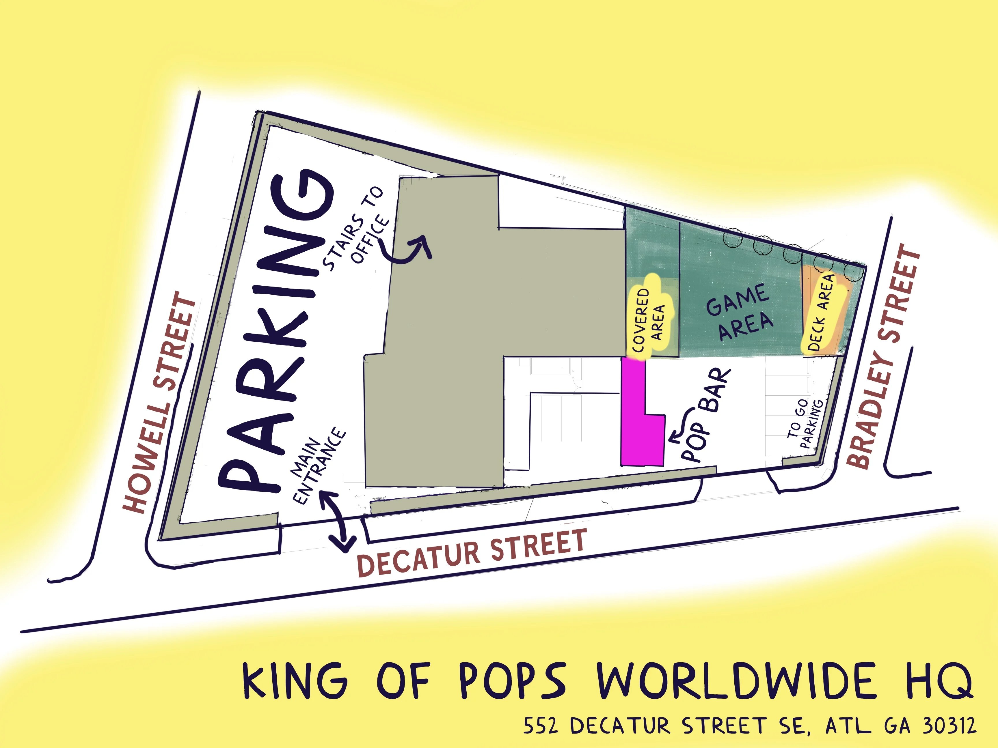 King of Pops Worldwide HQ Property Map King of Pops Worldwide HQ Property Map