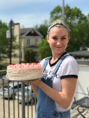 Rachel and her cake 2019