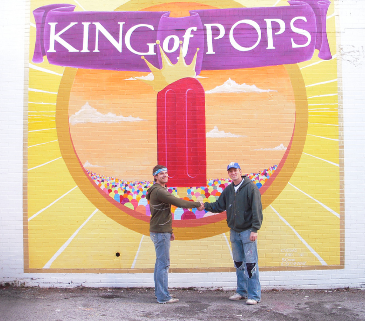 chris & steven King of Pops Mural