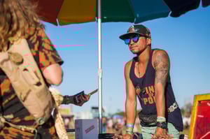 regram lightmeup_again Okeechobee festival cart slinger