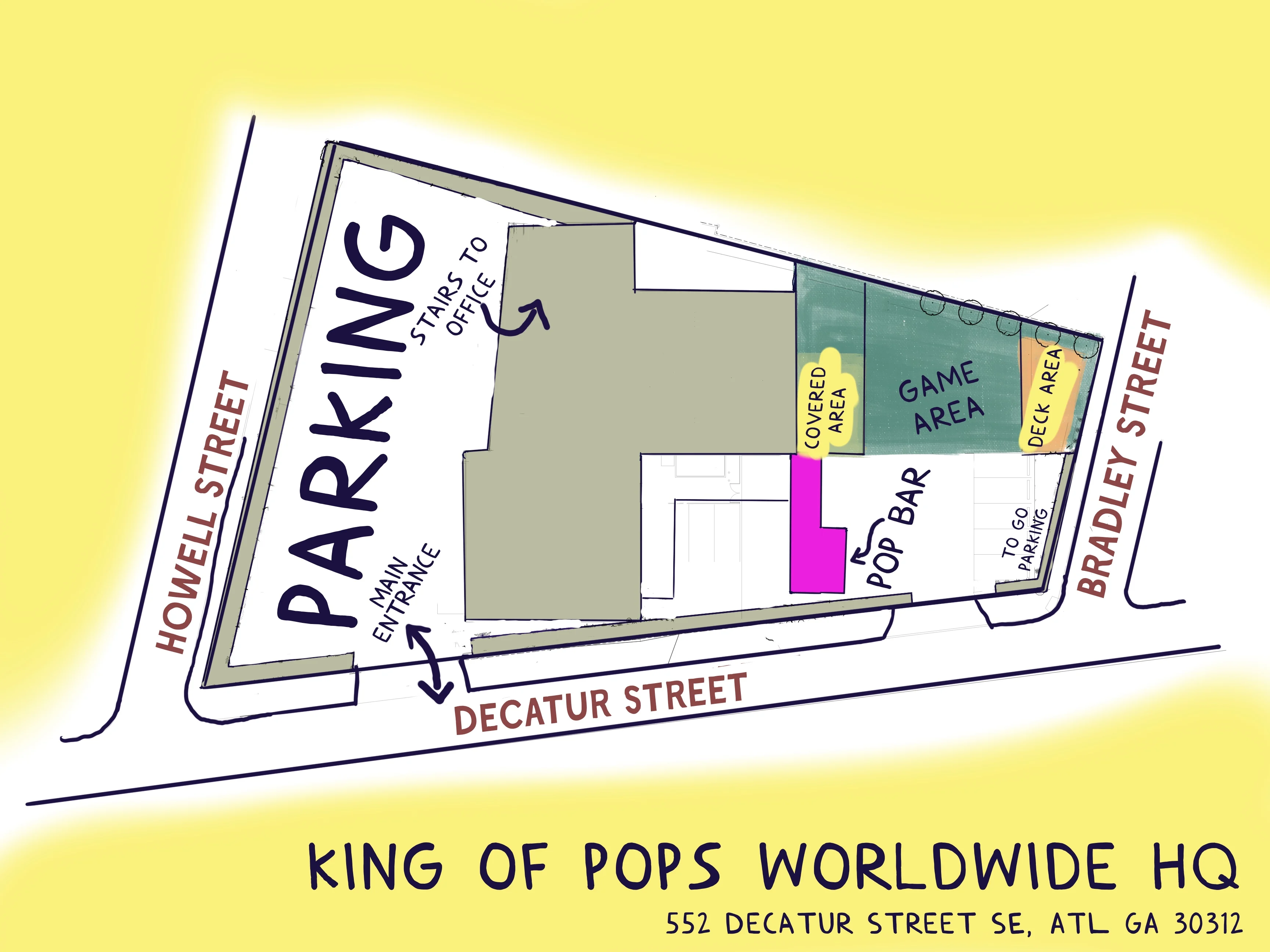 King of Pops Worldwide HQ Property Map King of Pops Worldwide HQ Property Map